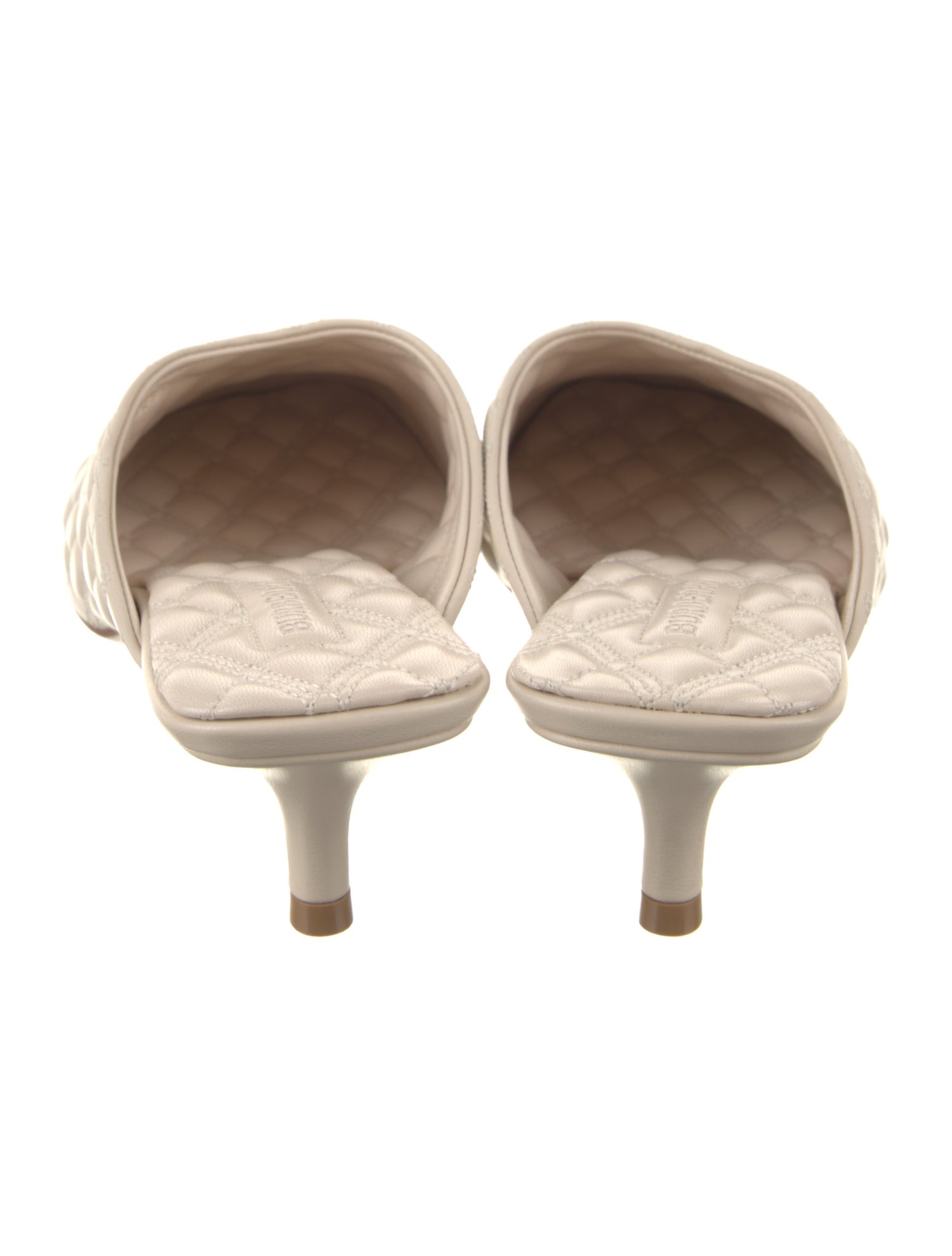 Burberry Leather Embroidered Accent Mules